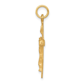 10k Yellow Gold Solid Polished Crucifix Pendant 10C80