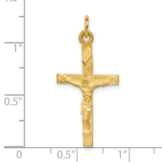 10k Yellow Gold Solid Polished Crucifix Pendant 10C80
