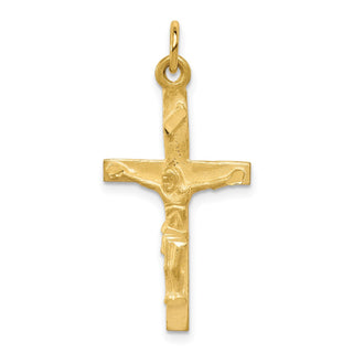 10k Yellow Gold Solid Polished Crucifix Pendant 10C80