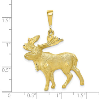10k Yellow Gold Moose Charm