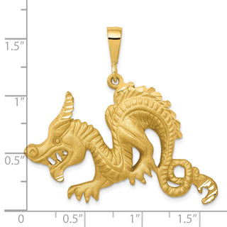 10k Yellow Gold Dragon Pendant