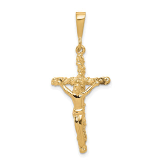 10k Yellow Gold Solid Polished Crucifix Pendant 10C81