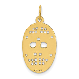 10k Yellow Gold Hockey Mask Charm