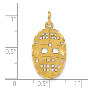 10k Yellow Gold Hockey Mask Charm