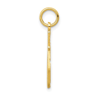 10k Yellow Gold Solid Racquetball Racquet Charm
