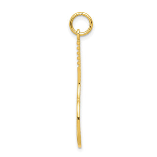 10k Yellow Gold Tennis Racquet Charm