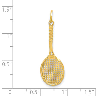10k Yellow Gold Tennis Racquet Charm