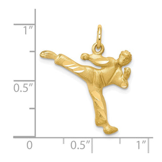 10k Yellow Gold Solid Karate Person Charm