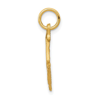 10k Yellow Gold Diamond-Cut Ice Skate Charm