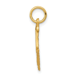 10k Yellow Gold Diamond-Cut Ice Skate Charm