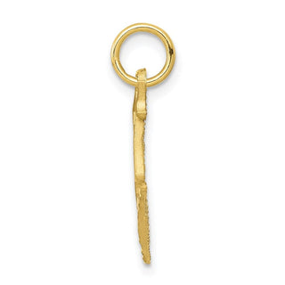10k Yellow Gold Diamond-Cut Ice Skate Charm