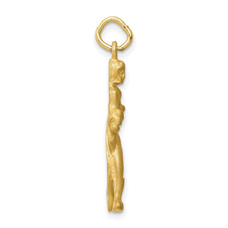 10k Yellow Gold Solid Runner Charm