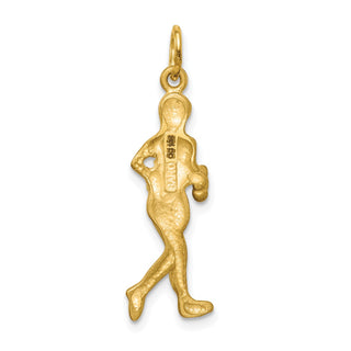 10k Yellow Gold Solid Runner Charm