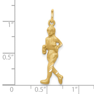 10k Yellow Gold Solid Runner Charm