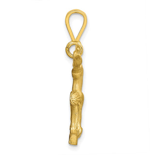 10k Yellow Gold Solid Gymnast Charm