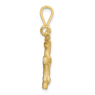 10k Yellow Gold Solid Gymnast Pendant