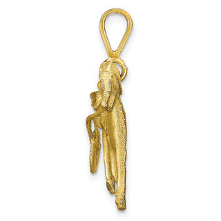 10k Yellow Gold Horse Racing Pendant