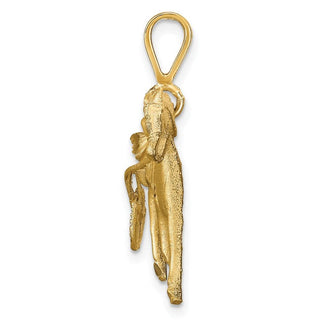10k Yellow Gold Horse Racing Pendant