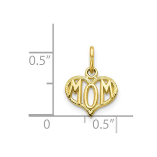 10k Yellow Gold Mom Charm 10C91