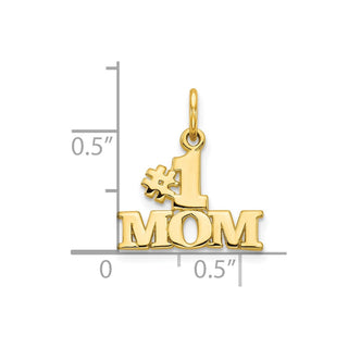 10k Yellow Gold #1 MOM Charm 10C94