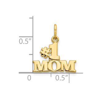 10k Yellow Gold #1 MOM Charm 10C94
