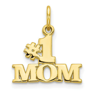 10k Yellow Gold #1 MOM Charm 10C94