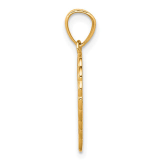 10k Yellow Gold w/ Rhodium LOVE Heart Charm 10C953