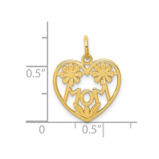 10k Yellow Gold Mom Charm 10C96