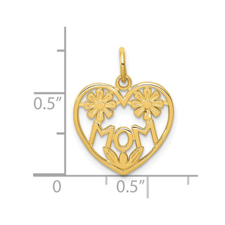 10k Yellow Gold Mom Charm 10C96