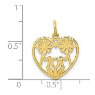 10k Yellow Gold Mom Charm 10C96