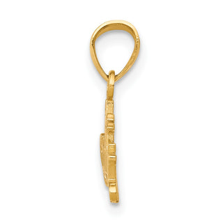 10k Yellow Gold With Rhodium-Plating #1 Godmother Pendant