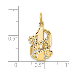 10k Yellow Gold #1 MOM Charm 10C97