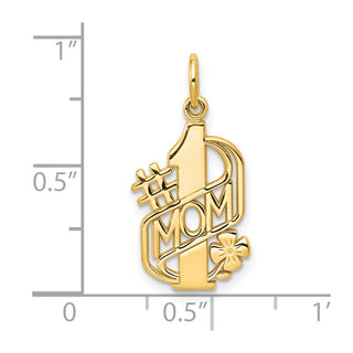 10k Yellow Gold #1 MOM Charm 10C97