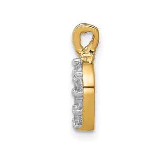 10k Yellow Gold Small CZ Horseshoe Charm