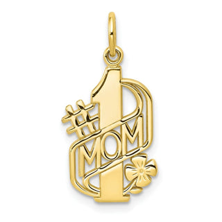10k Yellow Gold #1 MOM Charm 10C97