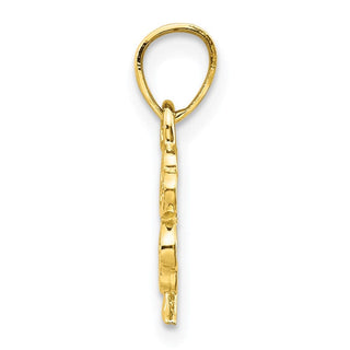 10k Yellow Gold Four Leaf Clover Pendant