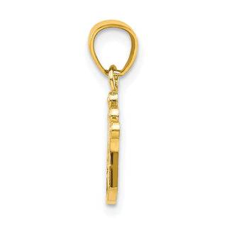 10k Yellow Gold Crown Pendant 10C988