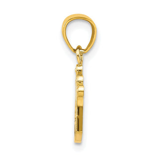 10k Yellow Gold Crown Pendant 10C988
