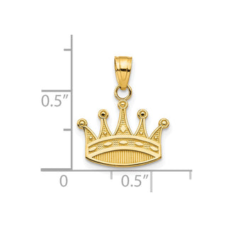 10k Yellow Gold Crown Pendant 10C988