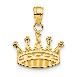 10k Yellow Gold Crown Pendant 10C988
