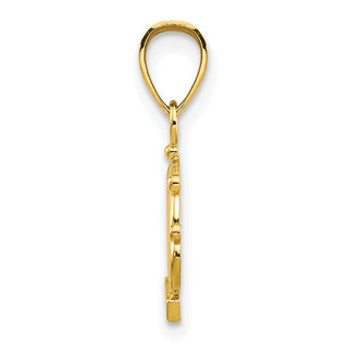10k Yellow Gold Crown Pendant 10C989