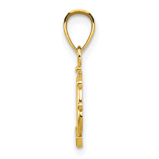 10k Yellow Gold Crown Pendant 10C989