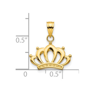 10k Yellow Gold Crown Pendant 10C989