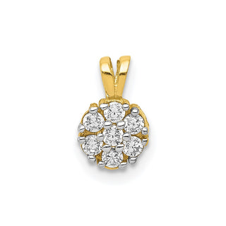 10k Yellow Gold Small CZ Flower Charm 10C991
