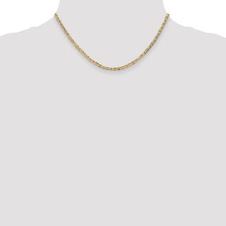 16" 10k Yellow Gold 3mm Concave Anchor Chain