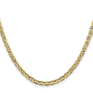 22" 10k Yellow Gold 3.75mm Concave Anchor Chain