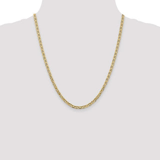 22" 10k Yellow Gold 3.75mm Concave Anchor Chain