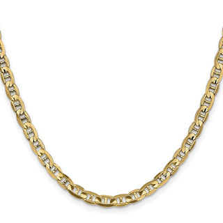 20" 10k Yellow Gold 4.5mm Concave Anchor Chain