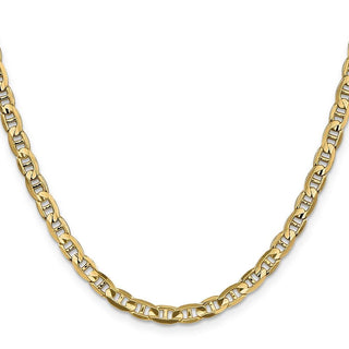 18" 10k Yellow Gold 4.5mm Concave Anchor Chain