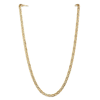 18" 10k Yellow Gold 5.25mm Concave Anchor Chain